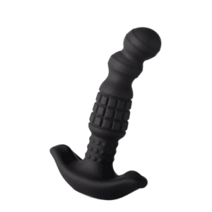 Pineapple Man Vibrating & Rolling P-spot Stimulation Silicone Prostate Massager - Black