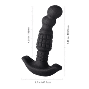 Pineapple Man Vibrating & Rolling P-spot Stimulation Silicone Prostate Massager - Black