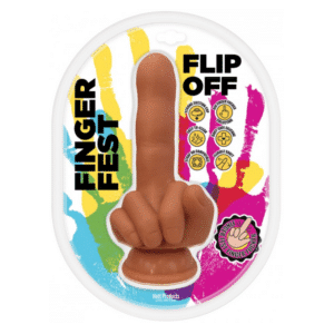 Finger Fest Flip Off Dildo Realistic Suction Cup Dong