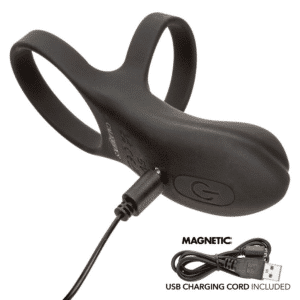 Closer Silicone Intimate Rechargeable Penis Ring With Ball Strap California Exotics