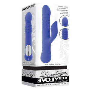Rechargeable Silicone Triple Motor Thrusting Rabbit Vibrator Pop Goes The O