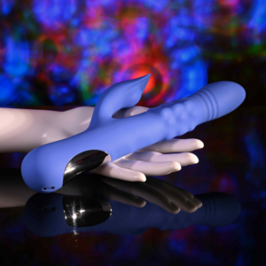 Rechargeable Silicone Triple Motor Thrusting Rabbit Vibrator Pop Goes The O