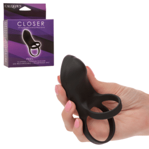 Closer Silicone Intimate Rechargeable Penis Ring With Ball Strap