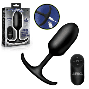 Weighted Waterproof Silicone Remote Control Butt Plug Large