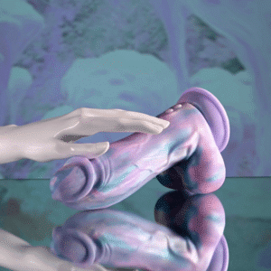 Mythical Vibrating Dildo With Remote Control Multicolor Silicone Cock