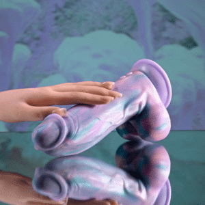 Mythical Vibrating Dildo With Remote Control Multicolor Silicone Cock