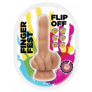 Finger Fest Flip Off Dildo Realistic Suction Cup Dong