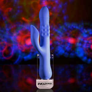 Rechargeable Silicone Triple Motor Thrusting Rabbit Vibrator Pop Goes The O