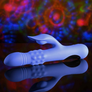 Rechargeable Silicone Triple Motor Thrusting Rabbit Vibrator Pop Goes The O