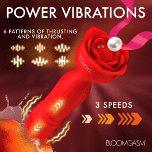 Rechargeable Thrusting Vibrator Red