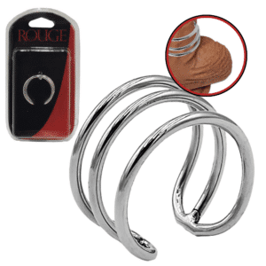 Stainless Steel Triple Wire Glans Male Enhancer Non-Vibrating Penis Ring (32mm)