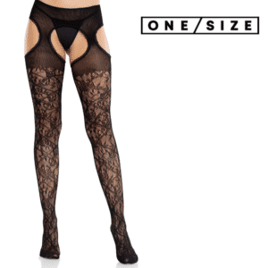 Lace Detail Suspender Sexy Tights and Pantyhose