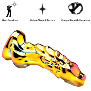 Strap-On Compatible Fantasy Glass Dildo