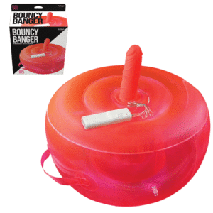 Bouncy Banger Red Inflatable Sex Cushion Vibrating Dildo