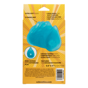 3-Finger Grip Stroker Masturbation Sleeve Blue