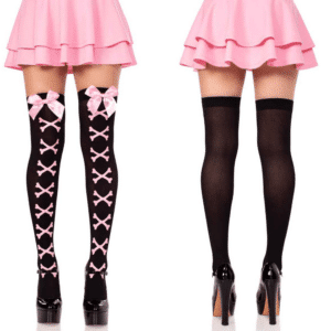 Cross Bone Sexy Tights with Bow