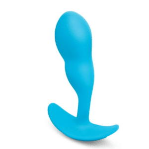 Weight and Vibrating Silicone Prostate Massager Blue