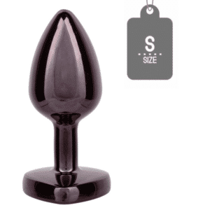 Jewel Small Black Diamond Heart Plug