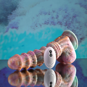 Silicone Dildo with 8 Graduated Rings