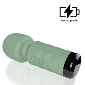 Vibrating Mini Wand Vibrator – Sage Green