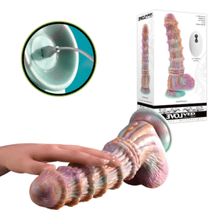 Fantasy Dildo with 8 Graduated Rings Multicolor