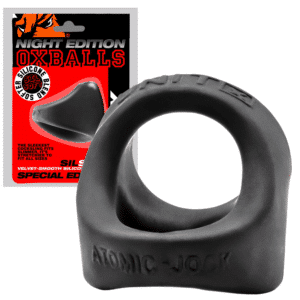 Non-Vibrating Penis Ring with Extended Ball Stretcher Night Ed