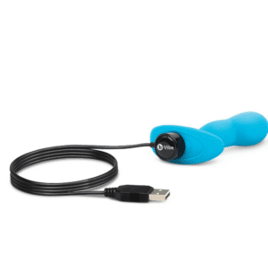 Weight and Vibrating Silicone Prostate Massager Blue