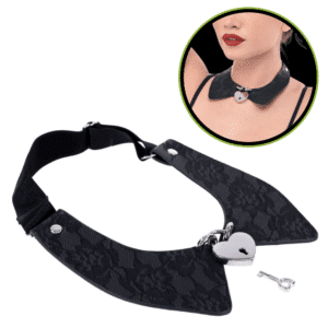 Sportsheets Faux Leather Heart bound Lace Day Sex Collar