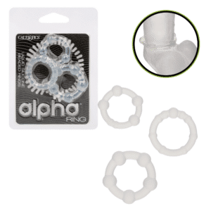 Alpha Liquid Silicone Beaded Non-Vibrating Penis Ring