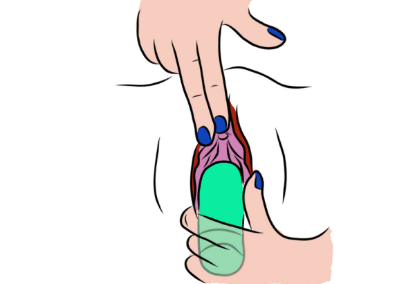 Shallowing visuals using sex toy