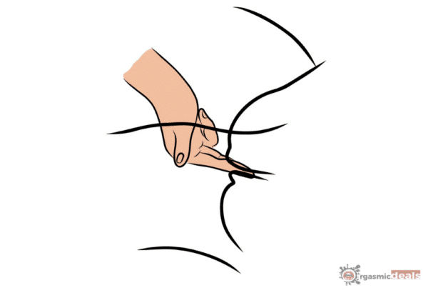 illustration of shallowing inside vagina