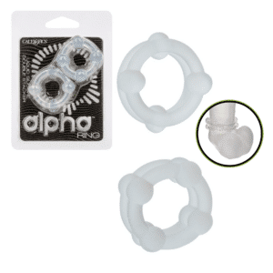 Alpha Liquid Silicone Double Stacker Non-Vibrating Penis Rings