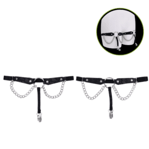 Sportsheets Sexy Pair Faux Leather Chain Lace Garters