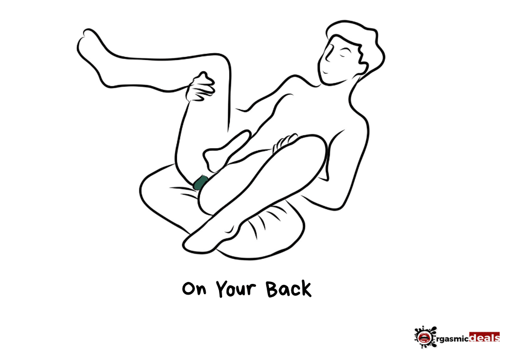 on your back prostate massage position