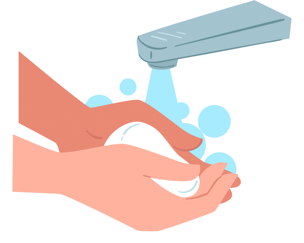 washing hands