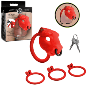 Ms Bull Male Lock & Keys Chastity Device Cage