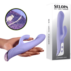 Selopa Lavender Love Chunky Flexible Dual Rabbit Vibrator