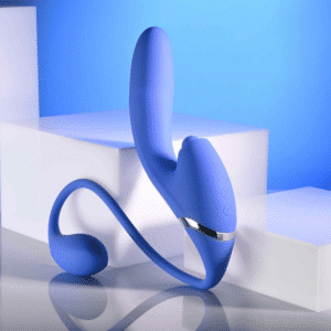 All In Thrusting Silicone Vibrator with Tail Plug