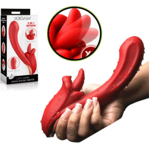 Lusty Licker Licking Silicone Oral Sex Vibrator Red