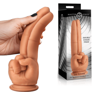 The Pleaser Double Finger Silicone Dildo