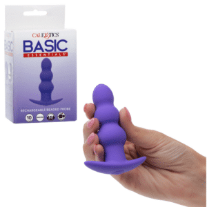 Basic Essentials® Rechargeable Beaded Probe Butt Plug