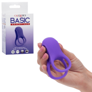 Basic Essentials® Rechargeable Dual Support Penis Ring