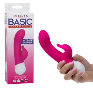 Basic Essentials® Rechargeable Dual Pleaser Rabbit Vibrator