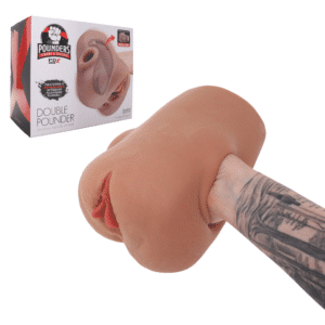 PDX Double Pounder Vibrating Squeeze Stroker