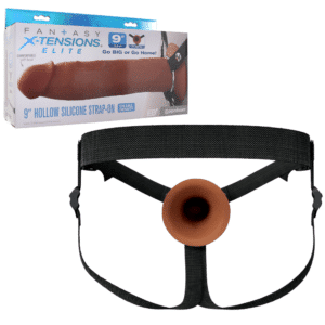 Fantasy X-Tensions Elite 9-inch Hollow Silicone Strap-On Dual Density