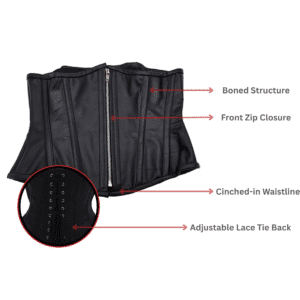 Waistlined Boned Real Leather Corsets