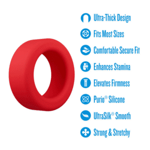 Non-Vibrating Penis Ring in Red