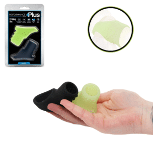 Flare Glow In The Dark Platinum-Cured Liquid Silicone 2 Cocksling Set – In Neon