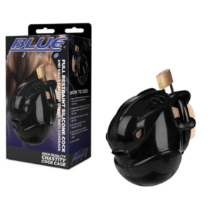 Blueline Full Restraint Silicone Cock and Balls Chastity Device