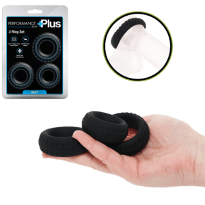 Drift Platinum-Cured Liquid Silicone 3pc Non-Vibrating Penis Rings Set